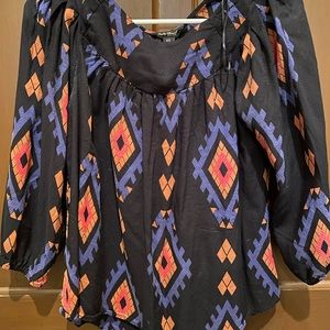 patterned extra small blouse
